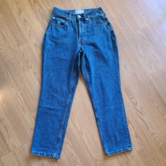 EVERLANE CURVY '90S CHEEKY STRAIGHT JEANS ORGANIC COTTON HIGH RISE ANKLE sz 26 - Picture 3 of 8